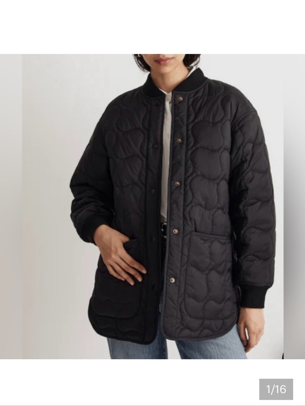 Madewell Black Quilted Jacket